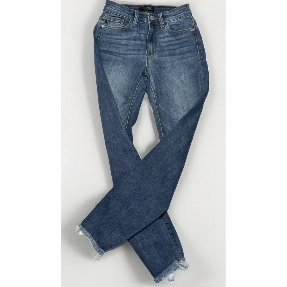 Women's Judy Blue Jeans Stretch Tapered Sz 1/25‎ JB82150MD